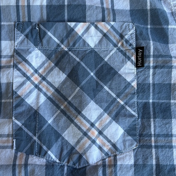 HURLEY Plaid Button Up Mens Shirt size large - Picture 5 of 8